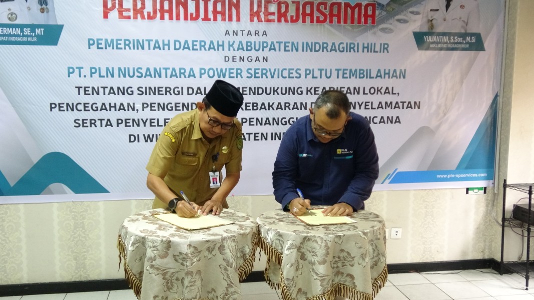 Pemkab Inhil dan PLTU Tembilahan Jalin Kerja Sama Dukungan Kearifan Lokal dan Mitigasi Bencana