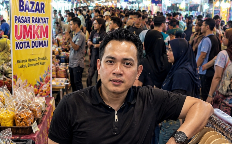 Bazar Pasar Rakyat Jadi Wadah UMKM Dumai, Endra Dorong Kolaborasi dengan Perusahaan Nasional