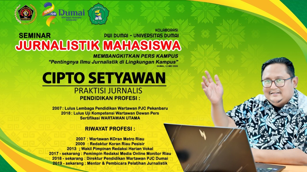 Cipto Setyawan Hadir di Seminar Jurnalistik Mahasiswa