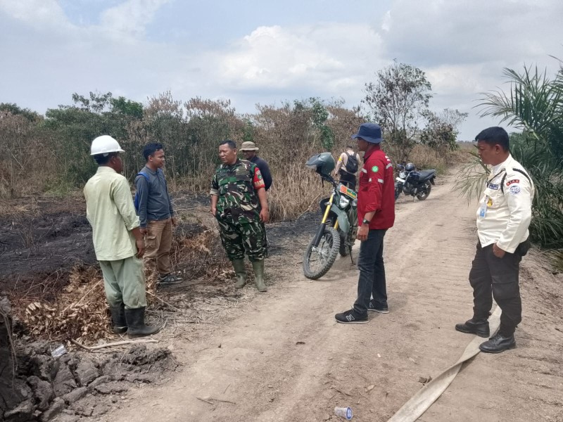 Babinsa Serma D. Sihombing Patroli Karhutla di Kampung Muara Bungkal, Pastikan Wilayah Sungai Mandau Tetap Aman Dari Ancaman Kebakaran