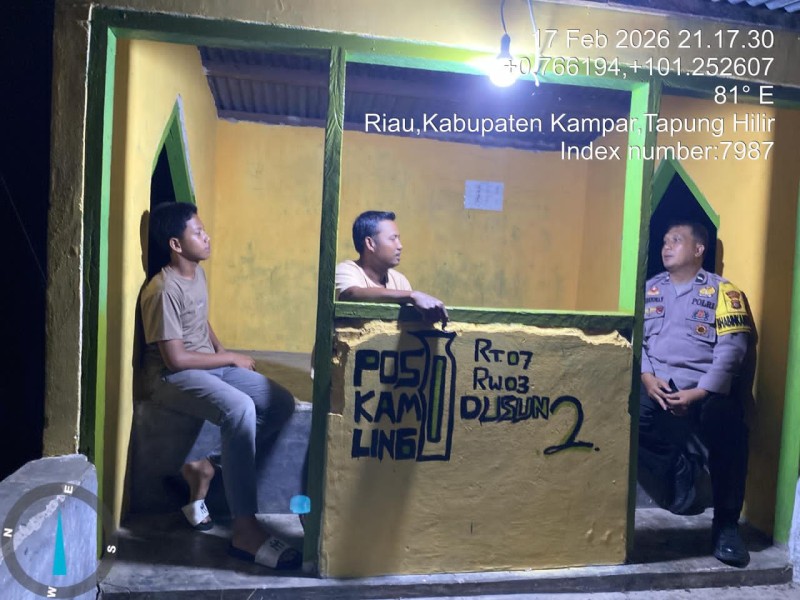 Tapung Hilir Siaga Sambut Ramadhan, Polsek Pastikan Satkamling Aktif Jaga Keamanan Lingkungan'!