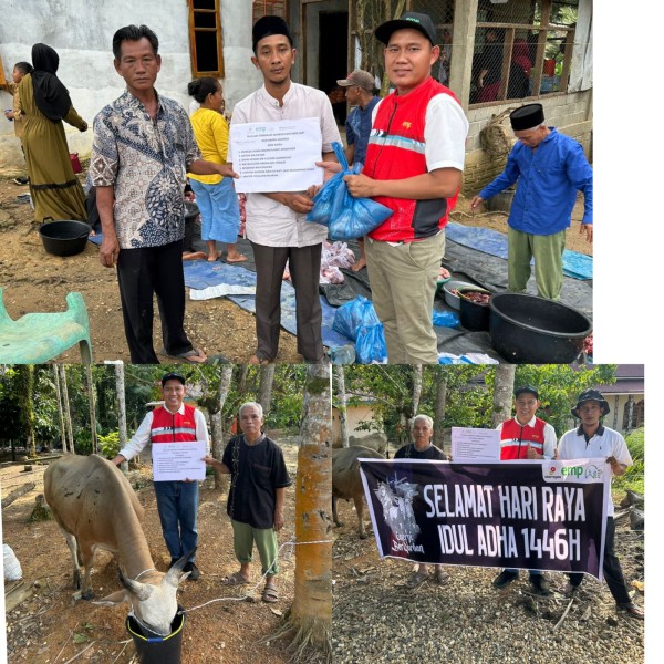 Sambut Idul Adha 1446 H, EMP Energi Riau Salurkan Hewan Kurban untuk Masyarakat Sekitar