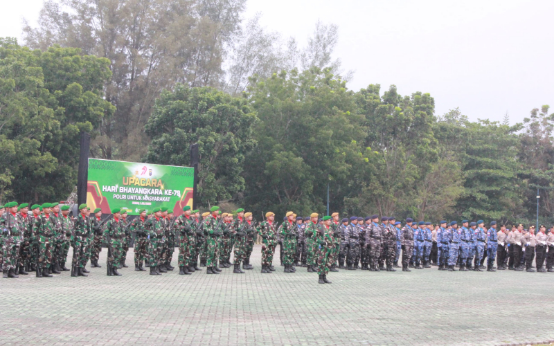 Kodim 0320 Dumai Ikuti Upacara HUT Bhayangkara ke 79