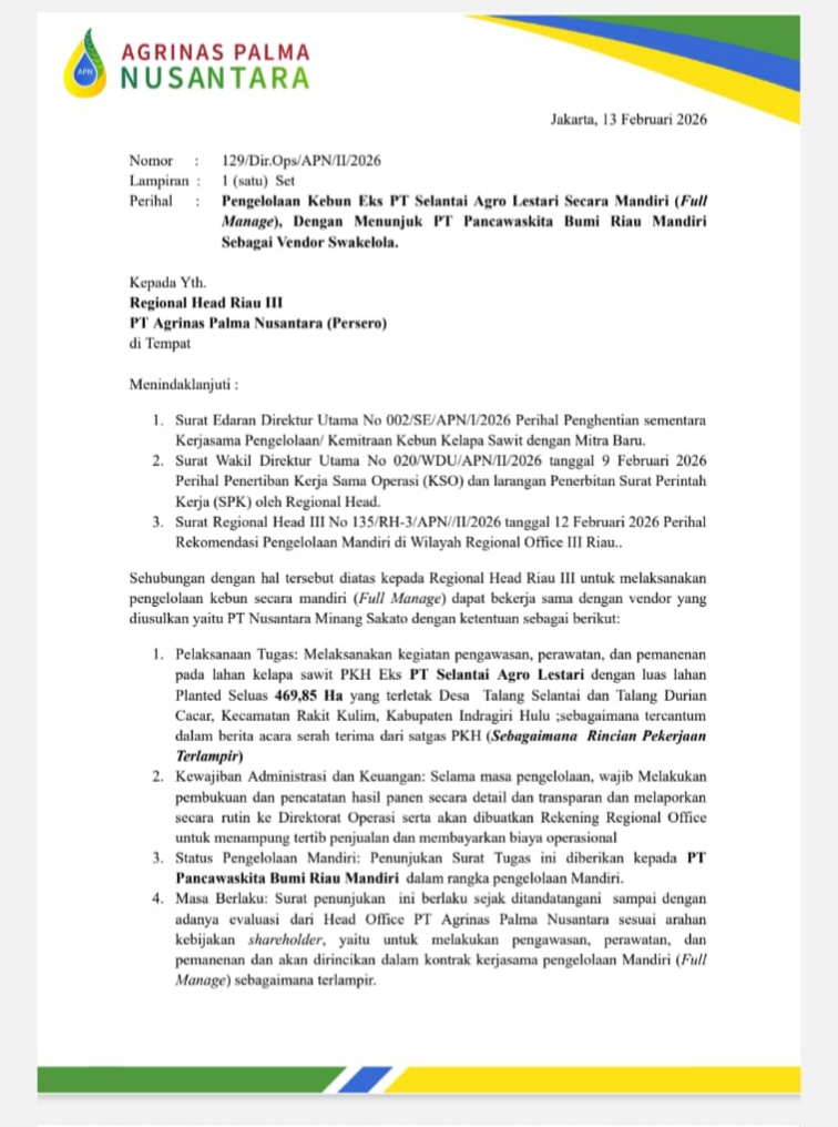 Diduga Abaikan Hak Ulayat, Penunjukan PT Pancawaskita Kelola Kebun Eks PT SAL di Inhu Picu Penolakan Keras Masyarakat Adat