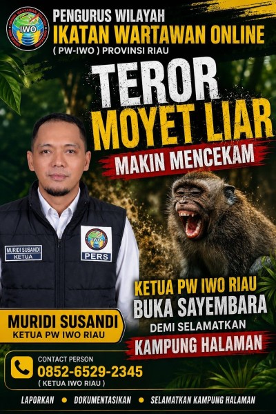 Tergerak Melihat Warga Terancam, Ketua PW IWO Riau Gelar Sayembara Tangkap Hidup Monyet Liar