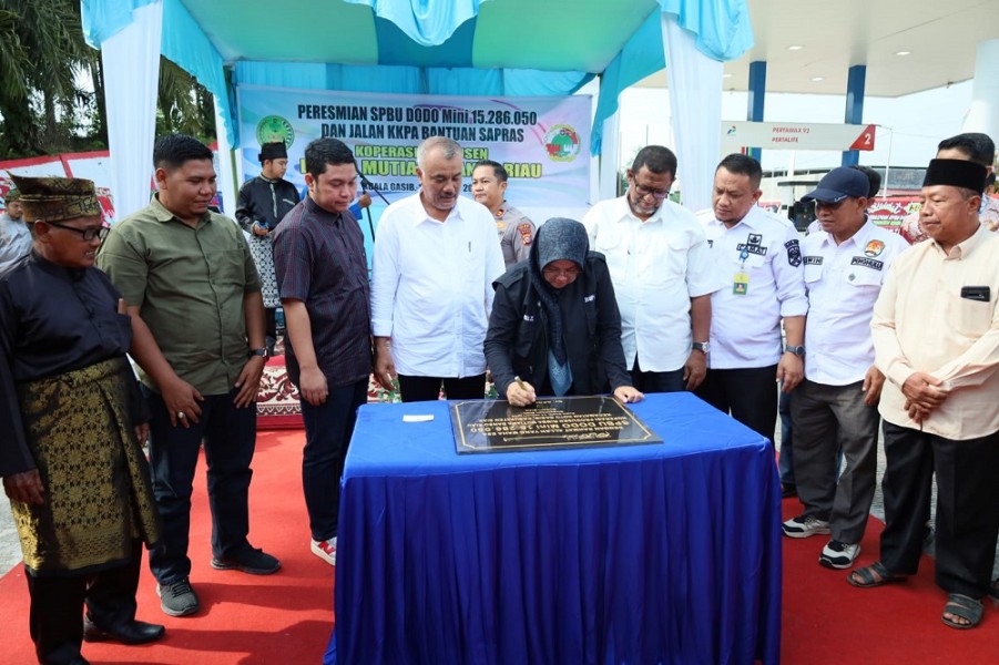 Bupati Siak Resmikan SPBU DODO Mini di Gasib, Perkuat Kemandirian Ekonomi Koperasi