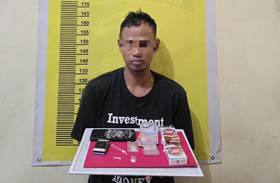 Bermarkas Di Wisma, Pengedar Sabu Asal Rohil Diciduk Polsek Seberida