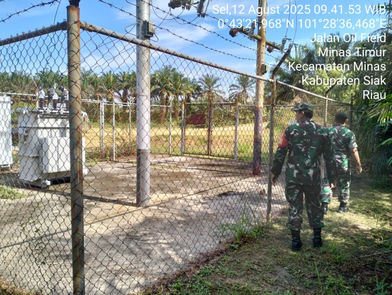 Babinsa Serda Mayus Maruli dan Koptu Salomo Sembiring Laksanakan Patroli Penguatan Binter SKK Migas di Minas Field