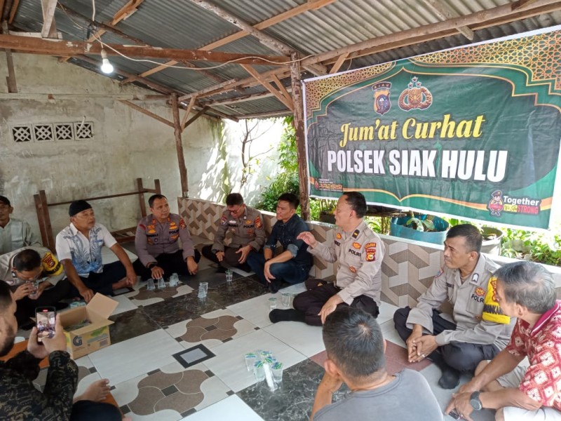 Jumat Curhat Polsek Siak Hulu:  Menyimak Aspirasi Warga, Membangun Kamtibmas yang Kondusif