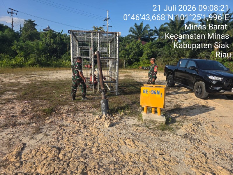 Sertu Sugiarto dan Koptu AKP Hutagalung Perkuat Pengamanan Objek Vital SKK Migas PT PHR Minas Field