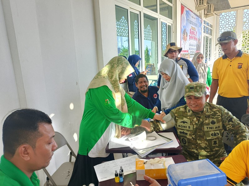 Wujudkan Gerakan Aksi Indonesia ASRI, Kodim 0102/Pidie Turut Sukseskan Penanaman Pohon, Gotong Royong, dan Donor Darah