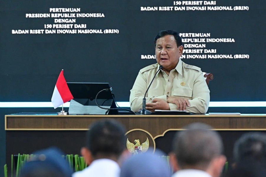 Bertemu Periset BRIN, Prabowo Dorong Pemerintahan Berbasis Fakta
