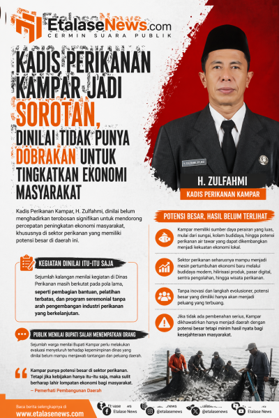 Kadis Perikanan Kampar Jadi Sorotan, Dinilai Minim Dobrakan Dongkrak Ekonomi Masyarakat