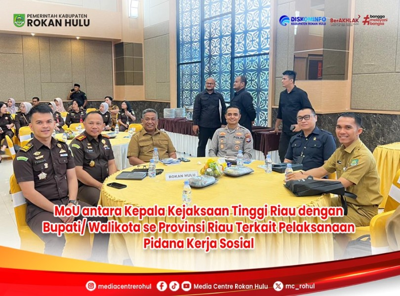 Perkuat Pemidanaan Humanis, Bupati Anton Hadiri Penandatanganan MoU Pidana Kerja Sosial