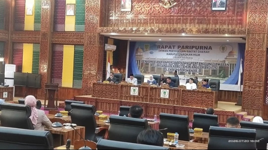 DPRD Rohil Terima Ranperda Pertanggungjawaban APBD 2025, BPK Beri Opini WDP
