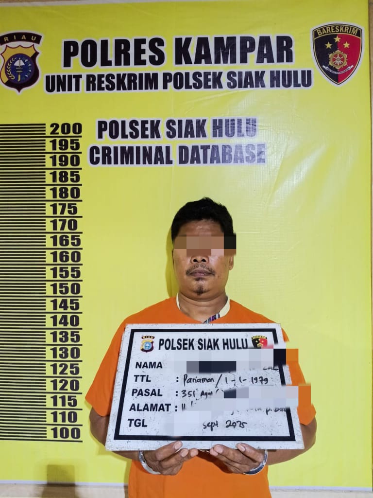 Aniaya Mantan Pacar, Pelaku Ditangkap Polsek Siak Hulu