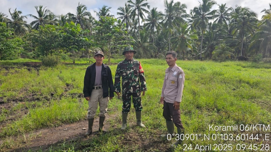 Babinsa Koramil 06/Kateman Imbau Warga Tidak Membuka Lahan dengan Membakar