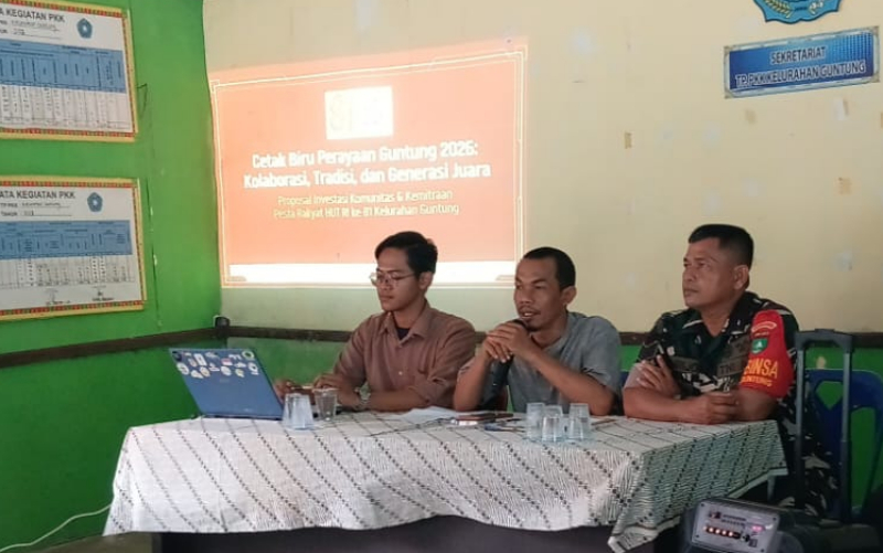 Babinsa Guntung Hadiri Rapat Persiapan HUT RI ke-81, Perkuat Sinergi Warga