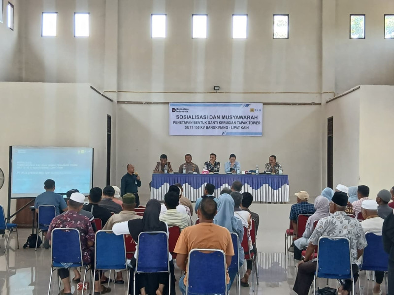 Warga Kampar Sepakati Ganti Rugi Tapak Tower SUTT 150 kV Bangkinang-Lipat Kain