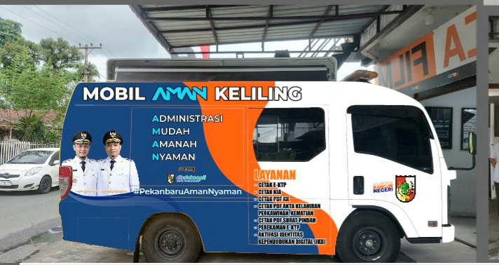 Mobil AMAN Keliling Pekanbaru, Mudahkan Warga Urus e-KTP dan KK