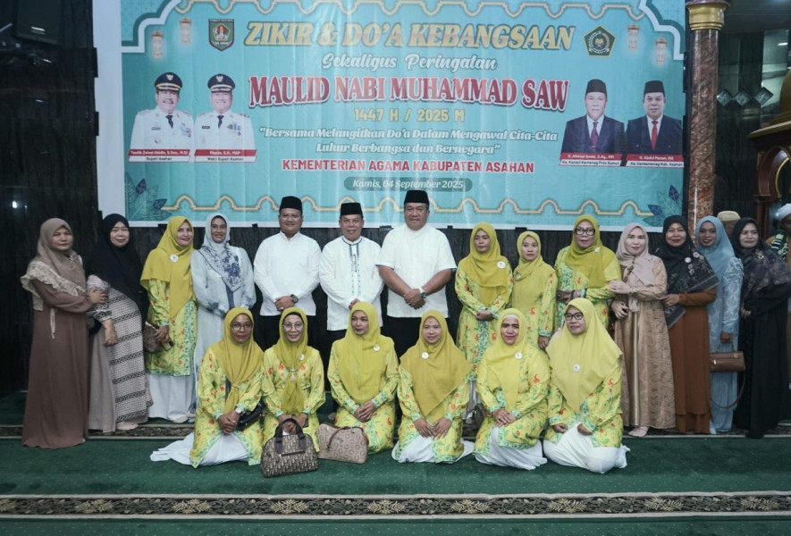 Bupati Asahan Ikuti Zikir dan Doa Kebangsaan Serta Peringatan Maulid Nabi Muhammad SAW 1447 H
