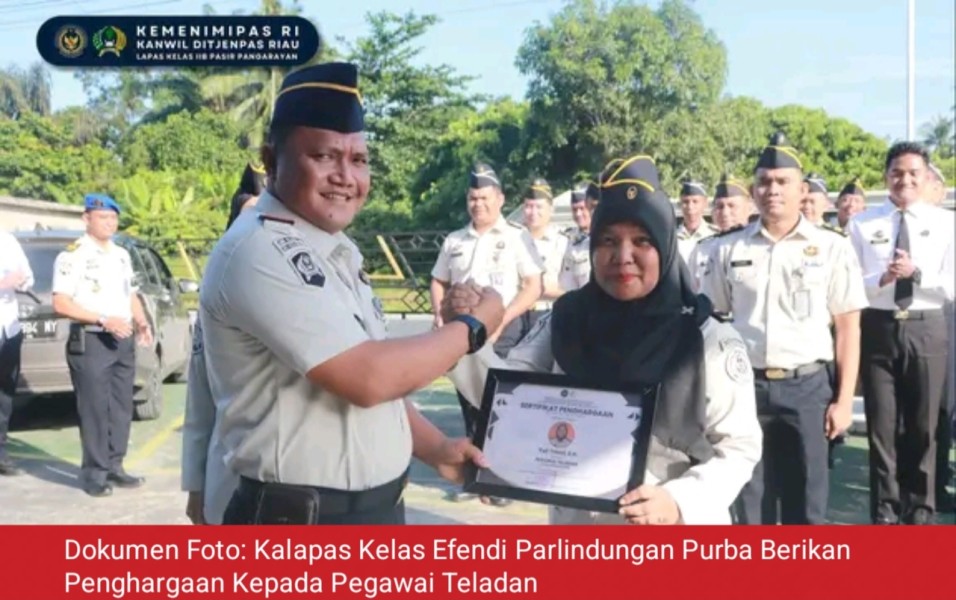 Lapas Pasir Pangarayan Gelar Apel Pagi, Berikan Penghargaan Pegawai Teladan dan Ruangan Terbersih