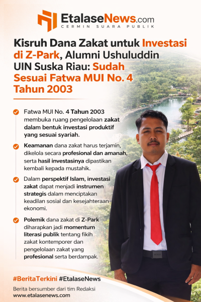 Kisruh Dana Zakat untuk Investasi di Z-Park, Alumni Ushuluddin UIN Suska Riau: Sudah Sesuai Fatwa MUI No. 4 Tahun 2003