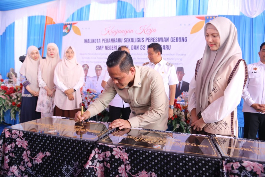 Wako Pekanbaru Resmikan Tiga Sekolah Baru, Tegaskan Komitmen Peningkatan Mutu Pendidikan