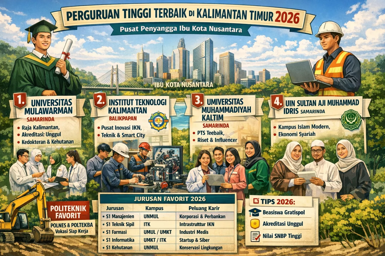 Top 5 Universitas & Perguruan Tinggi Terbaik Kaltim 2026