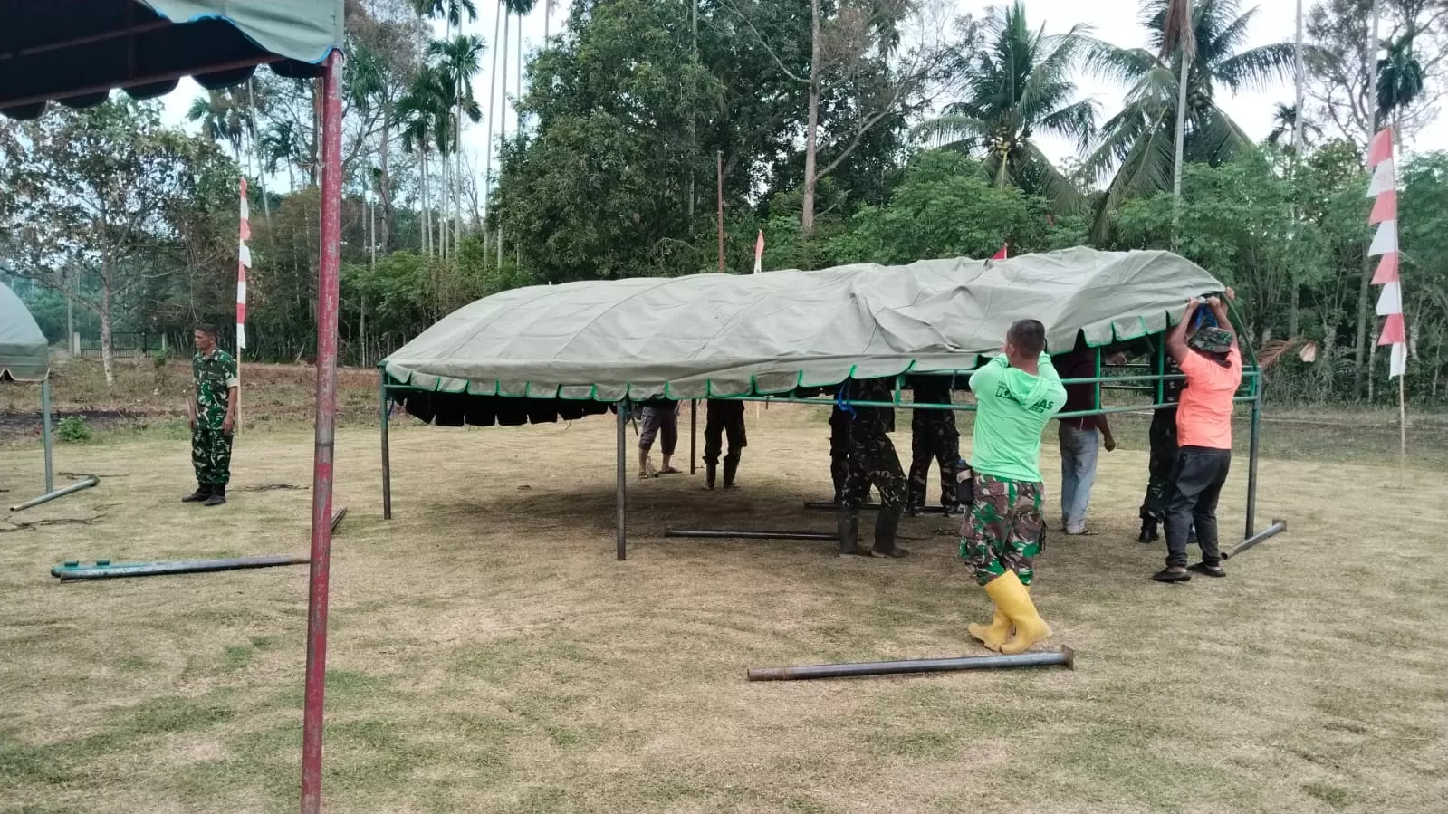 Jelang Penutupan TMMD ke-129, Satgas dan Warga Matangkan Persiapan Upacara