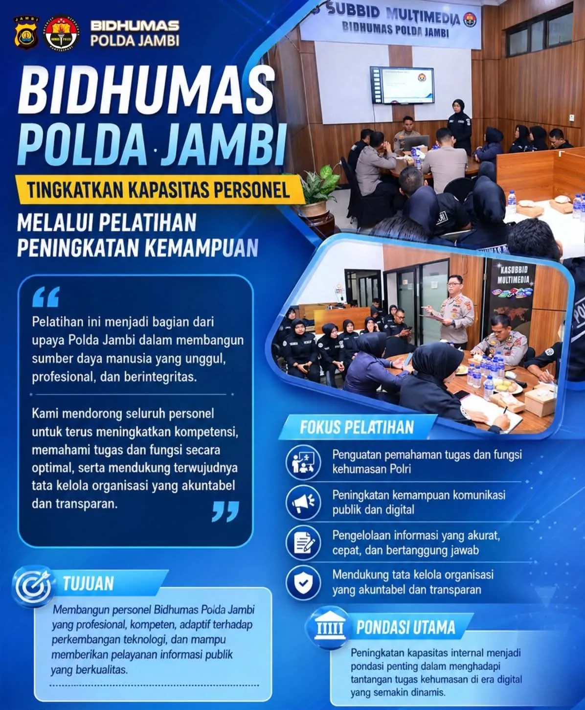 Polda Jambi Perkuat SDM, Bidhumas Gelar Pelatihan Renmin untuk Tingkatkan Profesionalisme