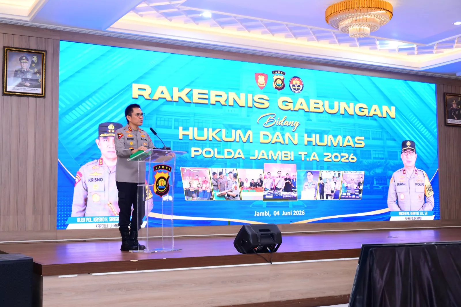 Rakernis Gabungan Bidkum dan Bidhumas Polda Jambi 2026, Kapolda Tekankan Respons Cepat dan Komunikasi Publik yang Efektif