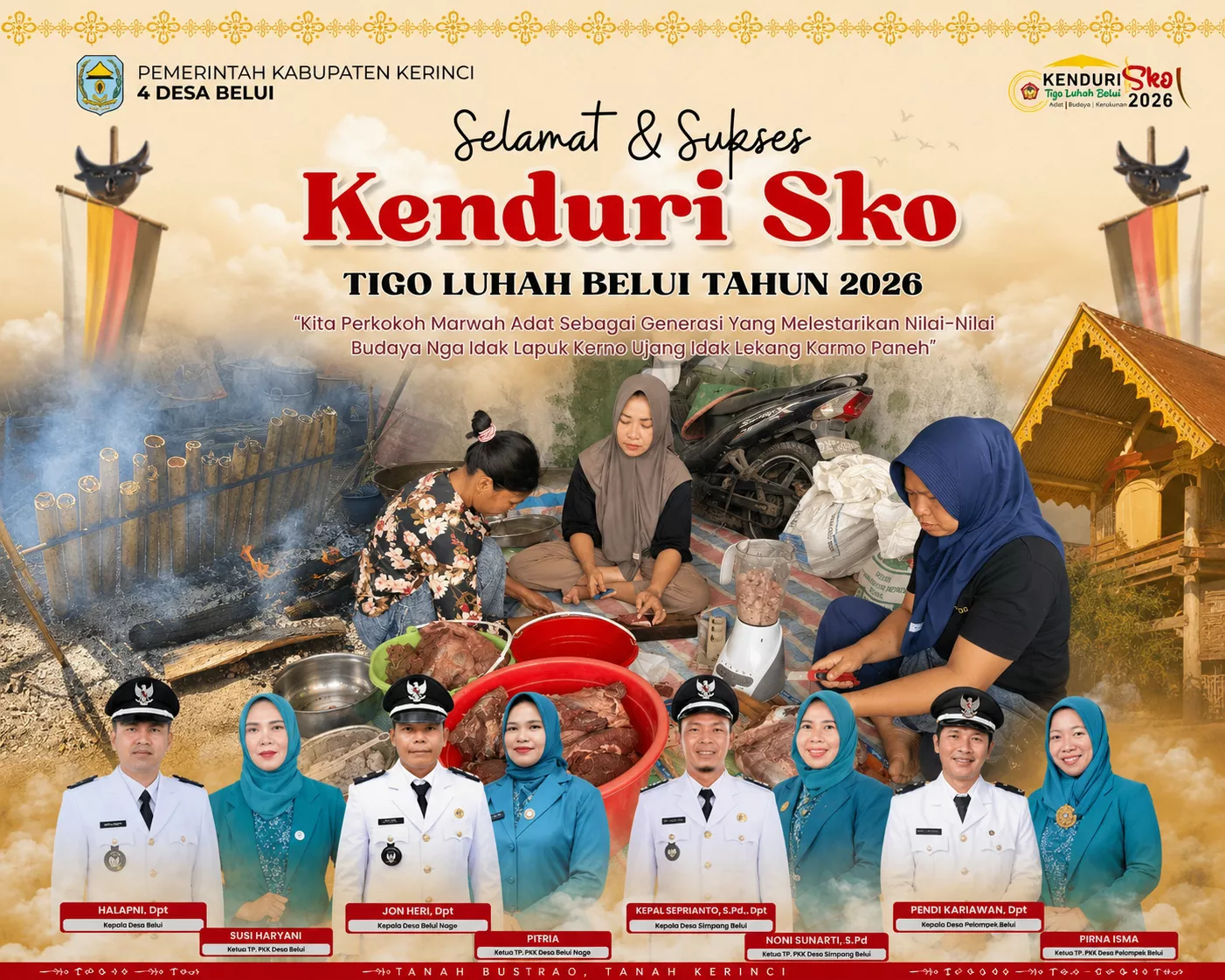 Semangat Anak Batino Empat Desa Belui Tak Pernah Padam, Bapiyuk Gedang Batungku Jarang Sukseskan Kenduri Sko Tigo Luhah