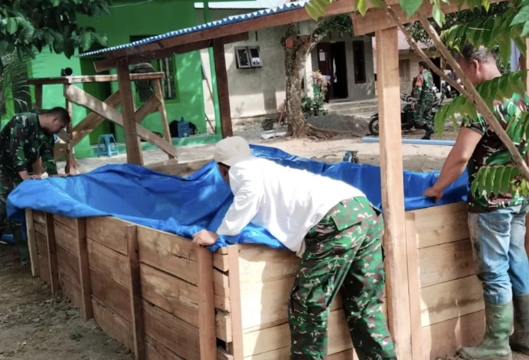 Dari RTLH Menuju Keluarga Mandiri, TMMD ke-129 Kodim 0102/Pidie Siapkan Kolam Lele dan Kandang Ayam Petelur