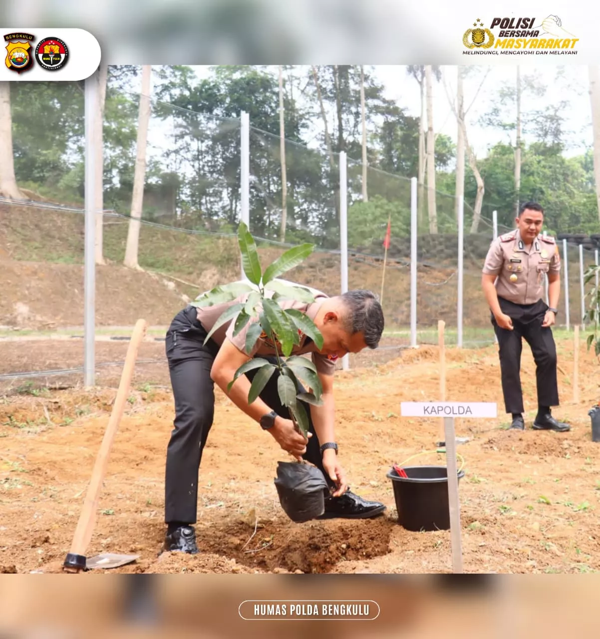 Dari Polres Lebong untuk Masa Depan, Kapolda Bengkulu Tancapkan Semangat Green Policing