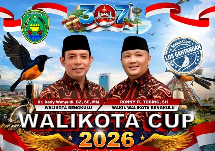 Walikota Cup Bengkulu 2026 Digelar di Pantai Panjang, Dua Motor Jadi Hadiah Utama Kelas Murai Batu