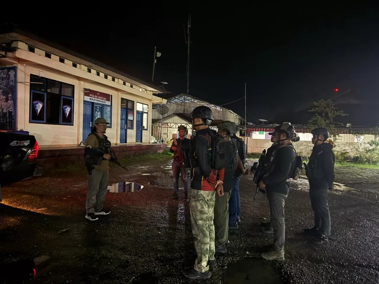 Patroli Jalan Kaki Ops Damai Cartenz 2026 Jaga Stabilitas Keamanan Kota Dekai, Yahukimo