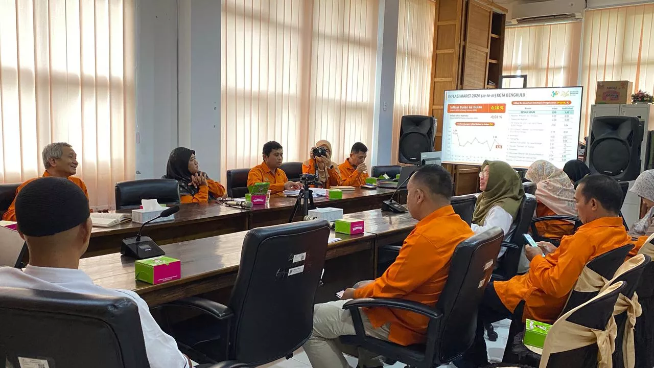 Inflasi Bengkulu Maret 2026 Terkendali, BPS Catat Kenaikan Tipis 0,10 Persen
