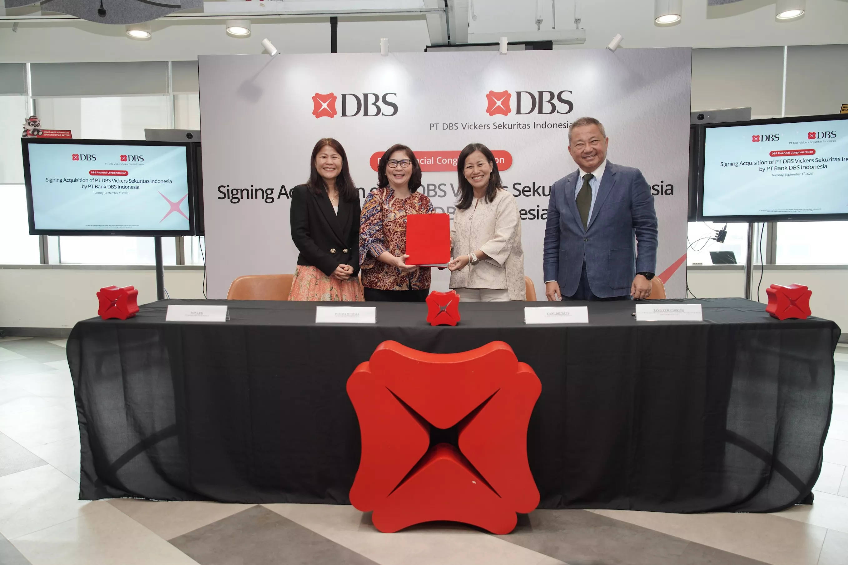 PT Bank DBS Indonesia Resmi Menjadi Pemegang Saham Pengendali PT DBS Vickers Sekuritas Indonesia,  Perkuat Pembentukan Konglomerasi Keuangan DBS di Indonesia
