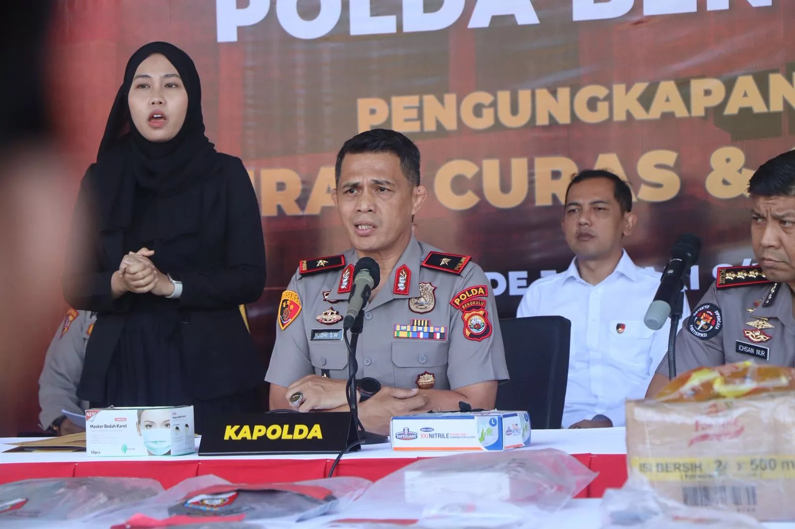 Konferensi Pers Kasus 3C, Polda Bengkulu Ungkap Ratusan Kasus Curat, Curas, dan Curanmor