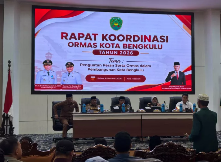 Wali Kota Bengkulu Dedy Wahyudi Minta Ormas Perkuat Sinergi dan Awasi Penggunaan Uang Rakyat