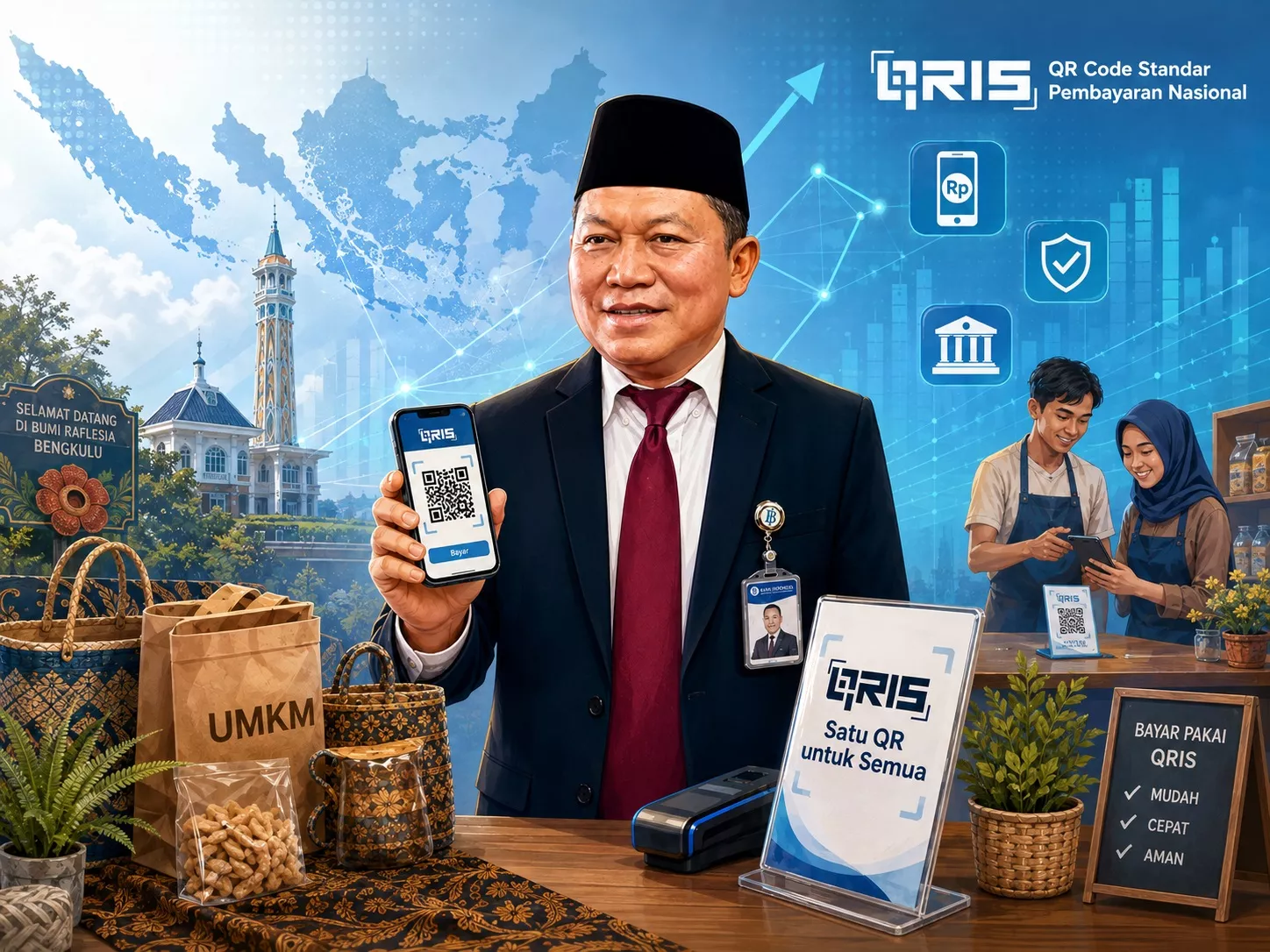 BI Bebaskan MDR QRIS 0 Persen, Pengguna di Bengkulu Tembus 309 Ribu