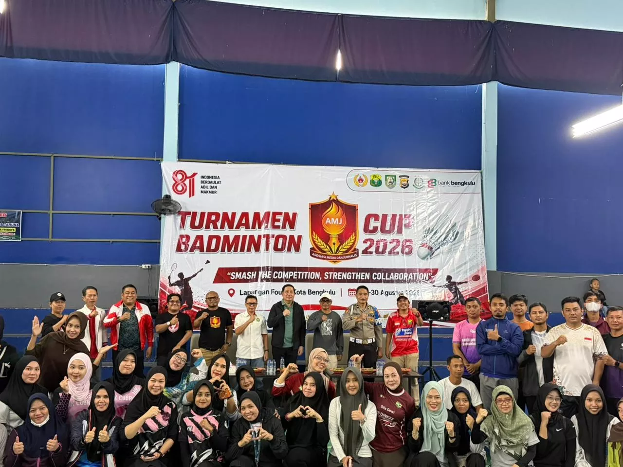 AMJ Cup 2026 Resmi Dibuka, 80 Tim Badminton Berebut Juara Sambil Pererat Silaturahmi di Bengkulu