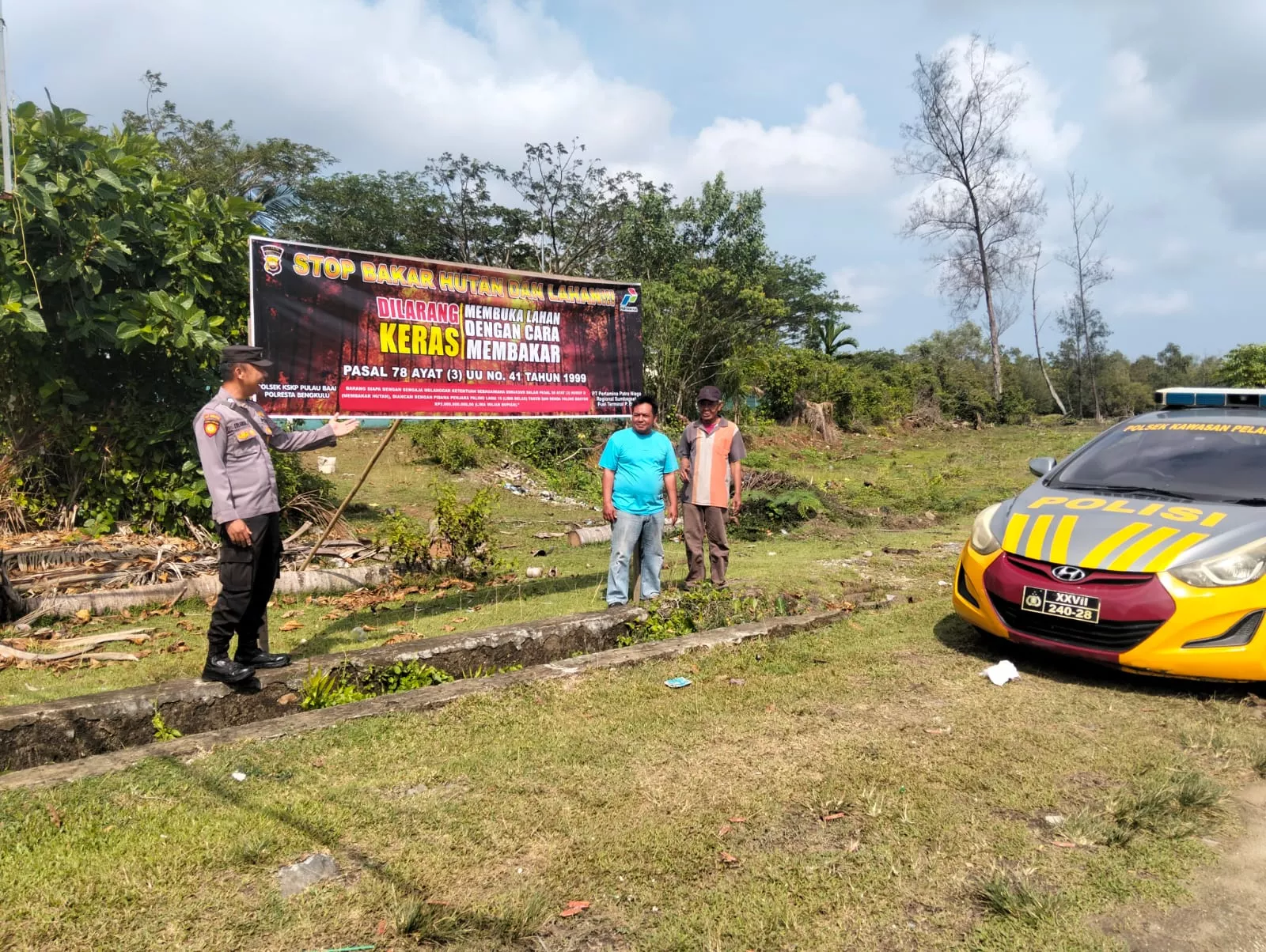 Polsek KSKP Pulau Baai Imbau Warga Cegah Pembakaran Hutan dan Lahan