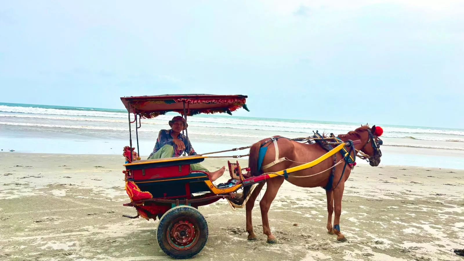 Sepi Pengunjung, Pendapatan Kusir Delman Pantai Panjang Menurun