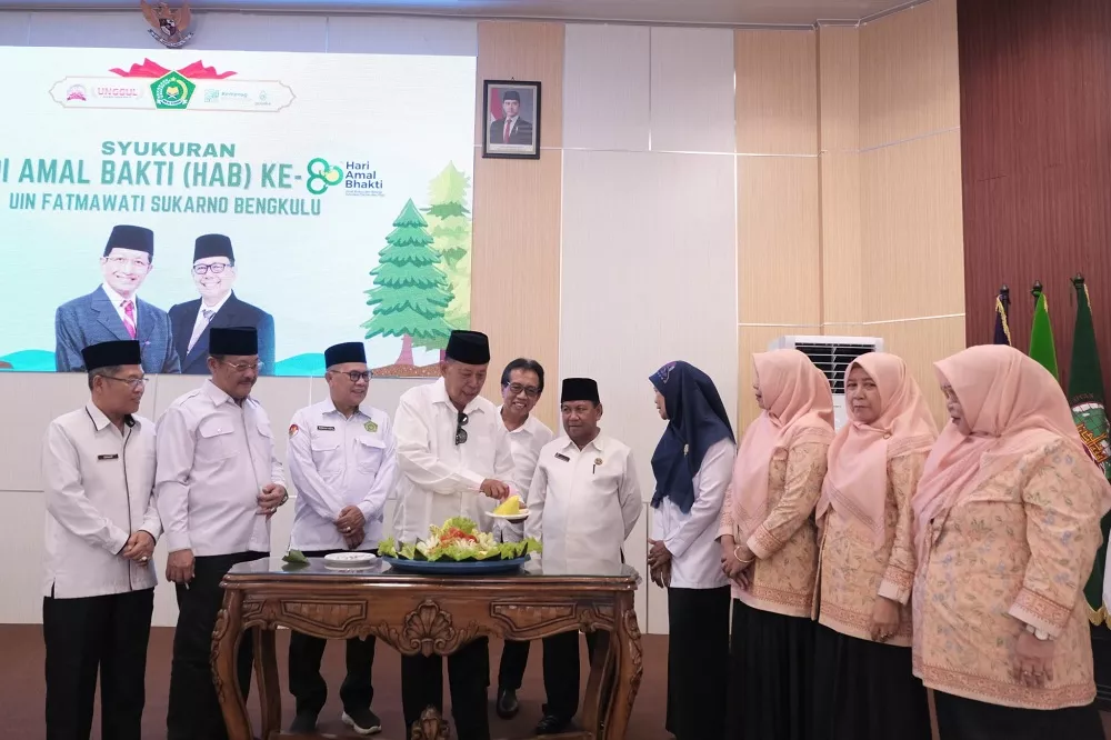 30 Tumpeng Meriahkan Syukuran HAB Ke-80 Kemenag di UIN FAS Bengkulu, SPI Sabet Juara Utama