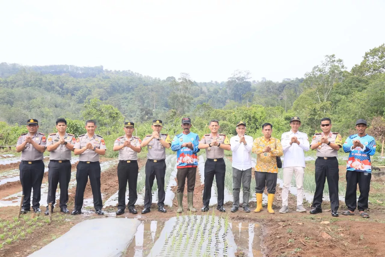 Perkuat Green Policing dan Swasembada Pangan, Kapolda Bengkulu Tinjau Demplot Bawang Putih dan Tanam Pohon di Bengkulu Tengah