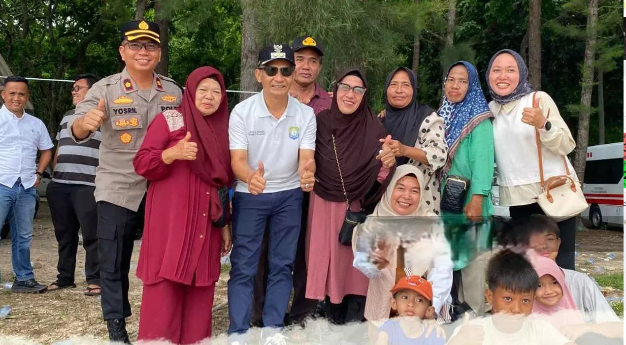   Pastikan Keamanan Wisatawan, Wabup Abdul Hamid Tinjau Pos Pelayanan Pantai Laguna di Awal Tahun