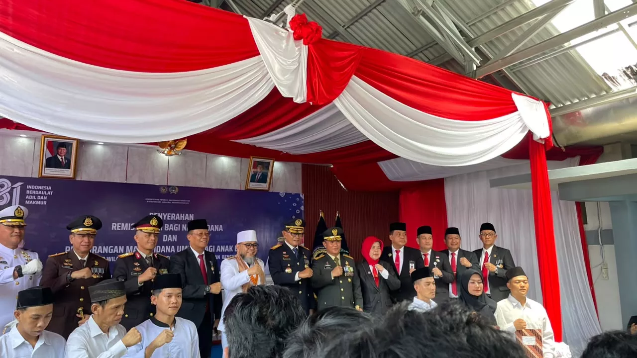 60 Narapidana di Bengkulu Langsung Bebas Usai Terima Remisi HUT ke-81 RI