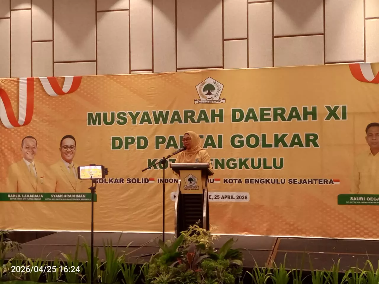 Resmi Terpilih di Musda XI, Mardensi Nahkodai Golkar Kota Bengkulu dan Bidik 6 Kursi Legislatif